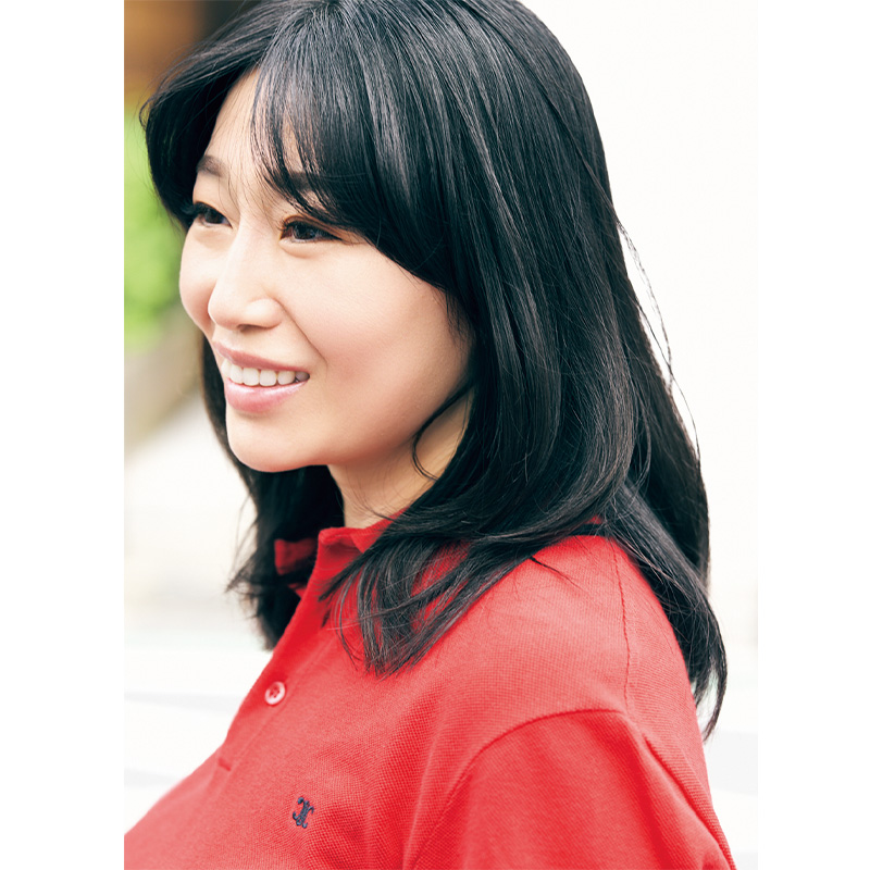 ロブヘアママの横顔