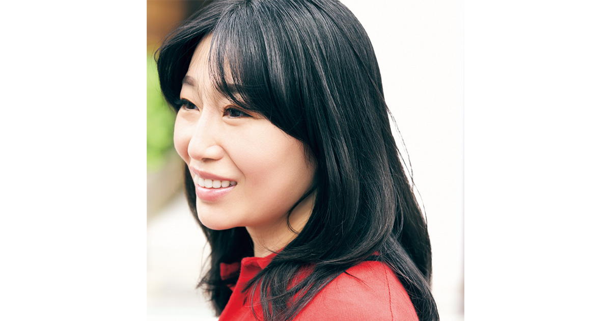 ロブヘアママの横顔