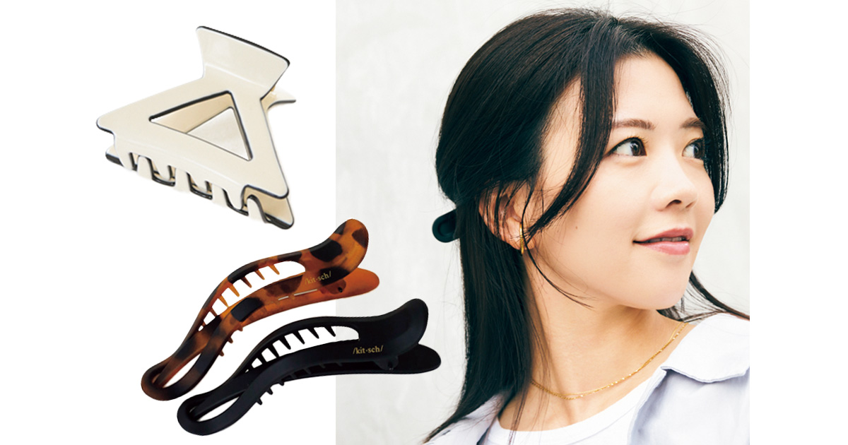 ハーフアップヘアとヘア小物