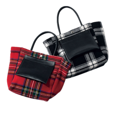 季節感を“お手軽”に投入！『チェック柄ミニトート』はリバーシブル仕様◎