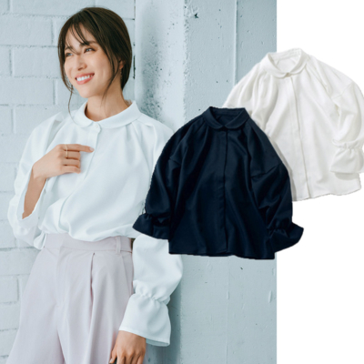 シワになりにくい！上品『ブラウス』は忙しい朝の味方