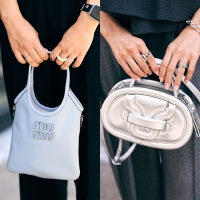 黒系コーデが軽やかに！【寒色バッグ】の愛用者が続出