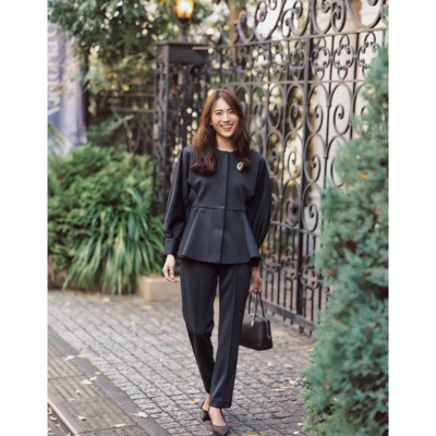 【お宮参り】にネイビーのセットアップが頼れる！セレモニー後も着回し自在