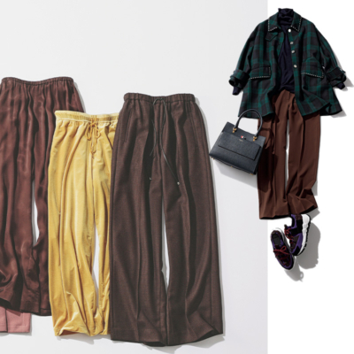 “Tシャツ軸”で秋っぽくなる「最旬キレイめパンツ」6選！優しげカラーで抜け感◎