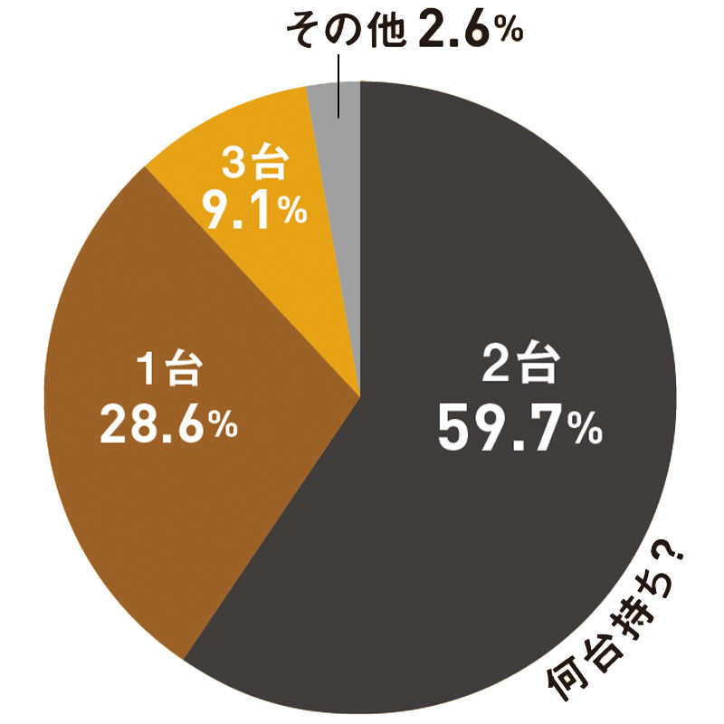 ベビーカー所有台数のグラフ
