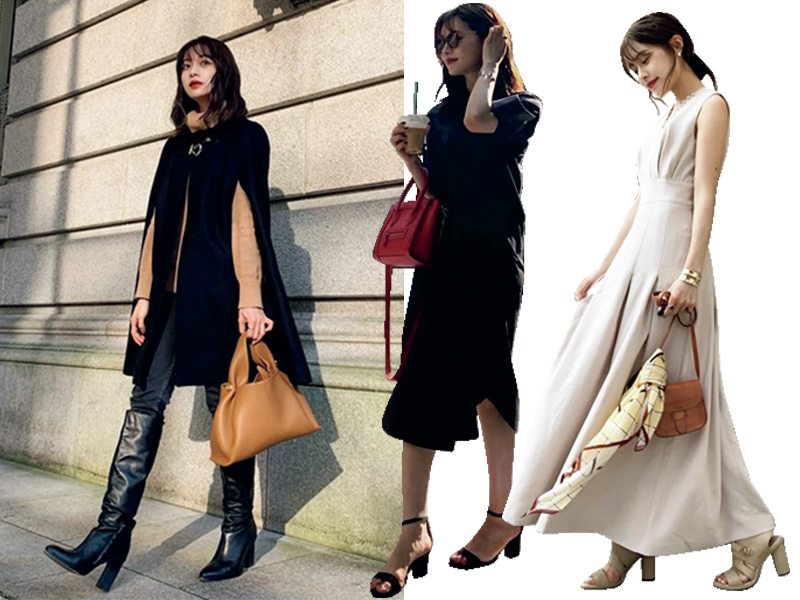 楫真梨子さんの私服ワンピーススタイル