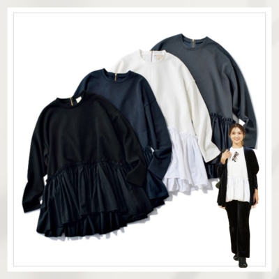 端境期に一枚で洒落る「伝説のぺプラムカットソー」コーデ4選