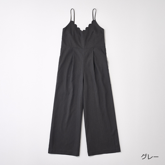 [THREE SQUARE]スカラップサロペット　￥19,800