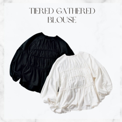 地味すぎない、甘すぎない「シャーリングブラウス」でデイリーも園行事も