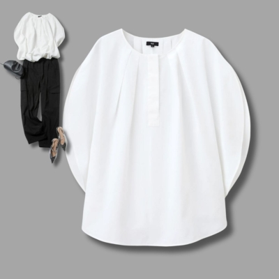 【プラステ】のまあるい「ブラウス」が七難隠す神だった！