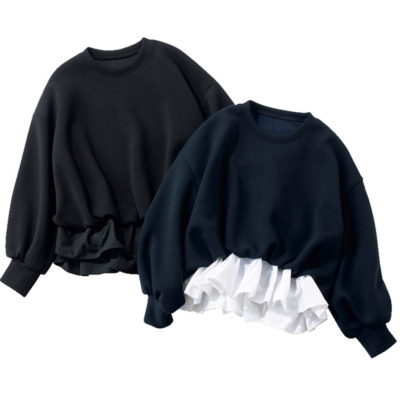 ラフすぎる問題を解決！【名品スウェット】は重ね着風で大人のきれいめコーデに