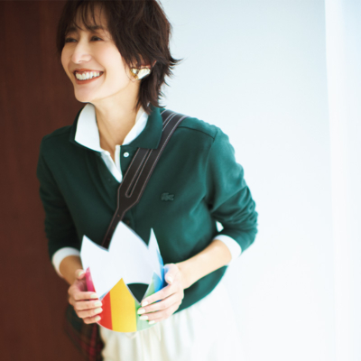 きちんと見えする【長袖ポロ】を“母行事カジュアル”に取り入れる方法！