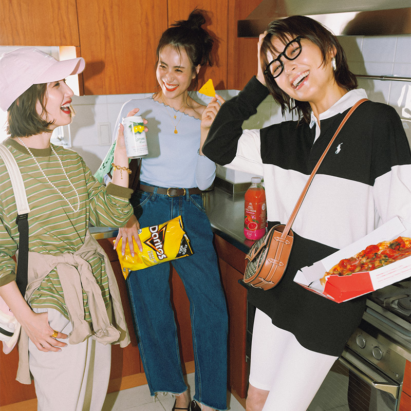 カジュアル派ママの【ロンTコーデ】3選！デニムもレギンスも簡単こなれ見え