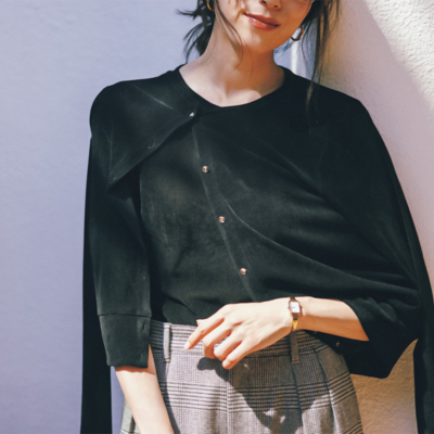 1万円以下！秋本番のキレイめコーデに『ベロアのアンサンブル』が大活躍