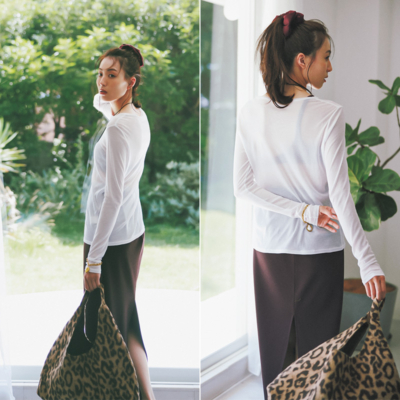 ヘルシー見え『艶っぽトップス』を“デイリーに合わせる”3つの方法！