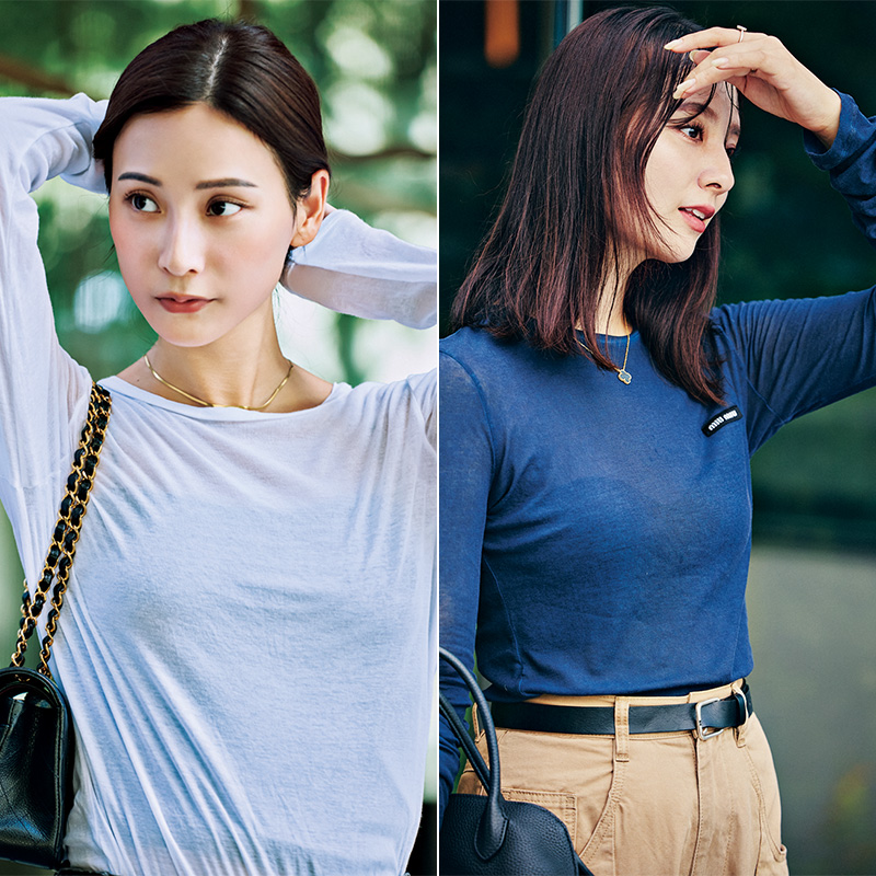 【透け感ロンTコーデ】がオシャレと話題！関西ママのキレイめカジュアルをSNAP