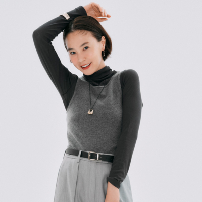 朝晩ひんやりな日は『ロンT＋ニットベスト』がちょうどいい！失敗しない重ね着の法則