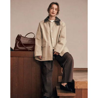 【秋アウター】メンズライクなジャケットが気分！ブラウン合わせが今どき