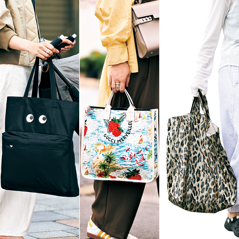 【アニヤ、グッチetc.】キレイめママ達の『ざっくりトート』が気になる！コーデのアクセント効果は◎