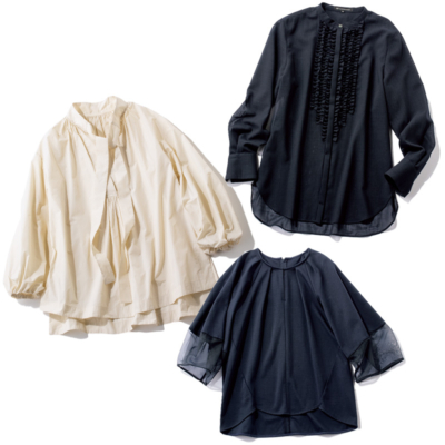 “母業も仕事も”一枚で洒落る【キレイめブラウス】白＆ネイビー7選