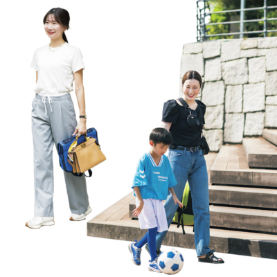 【習いごとママSNAP】“ラフなパンツ”がきれいめに昇格！普段着が見違えるヒント