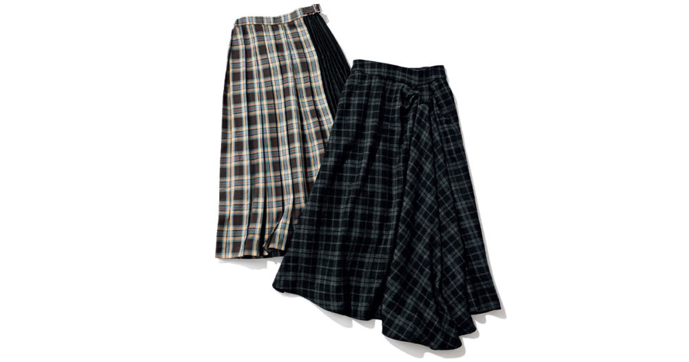 今年っぽいチェック柄スカート