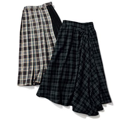 大人な【チェック柄スカート】が人気再燃！シックな色味が狙い目
