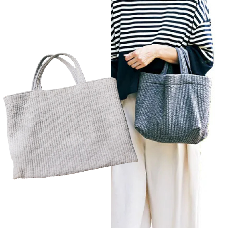 「ピオヌンナル」の別注も発見！個性を加える『シャレ布バッグ』が大ヒット