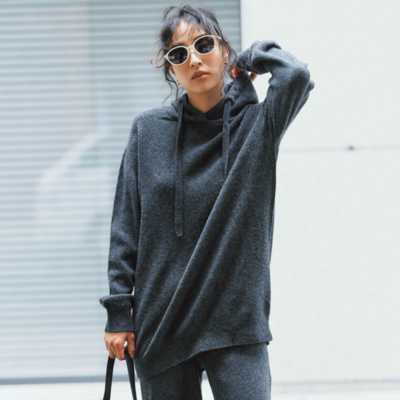 ラフすぎる問題を解決！こんなの欲しかった『上品ニットパーカー』【秋冬ママコーデ】