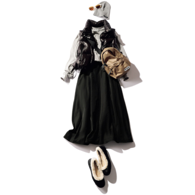 【8000円台から】キレイめ『シャカシャカスカート』が黒コーデの更新にちょうどいい！