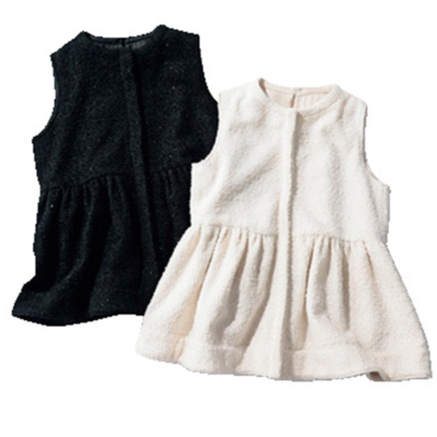 【年末年始イベントにも】ラメ入り『ペプラムジレ』は日常〜セレモニーまで◎【ママコーデ】