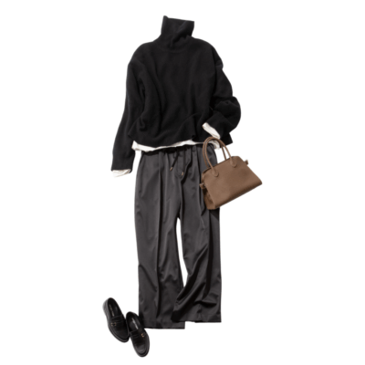 コンサバ派ママの【ウエストゴムパンツ】キレイめに決まるコーデや選び方は？