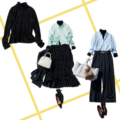 今季も1人1枚状態！【黒ハイネックトップス】通勤＆お出かけ着回しアイデア５選