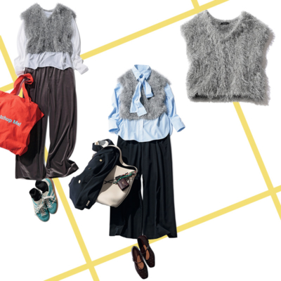 通勤もお出かけも「着映えるシャギーベスト」が活躍！こなれ見え5daysコーデ