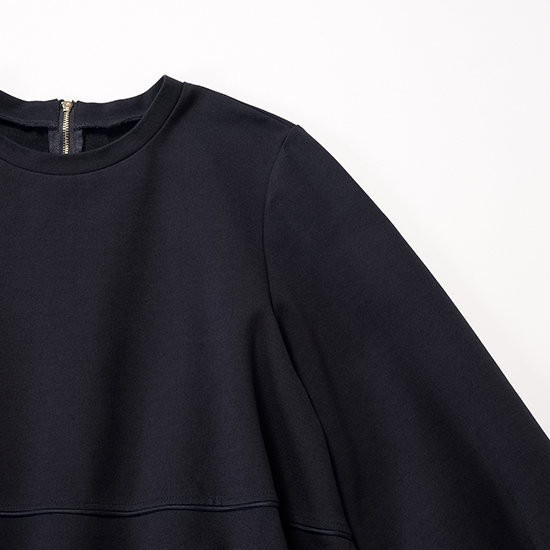 [THREE SQUARE]フレアボーダープルオーバー