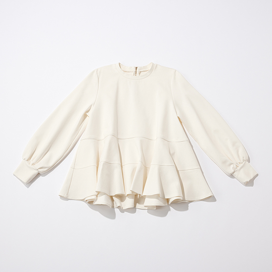 [THREE SQUARE]フレアボーダープルオーバー