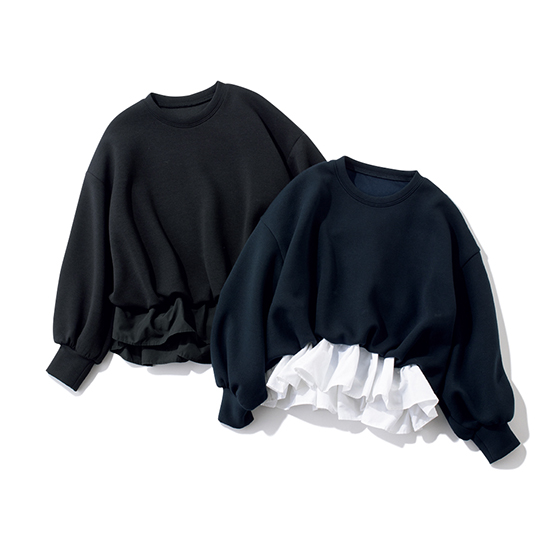 [THREE SQUARE]モチモチフリルプルオーバー