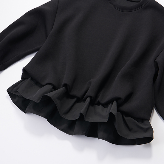 [THREE SQUARE]モチモチフリルプルオーバー