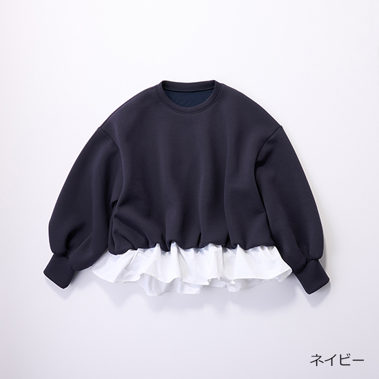 [THREE SQUARE]モチモチフリルプルオーバー