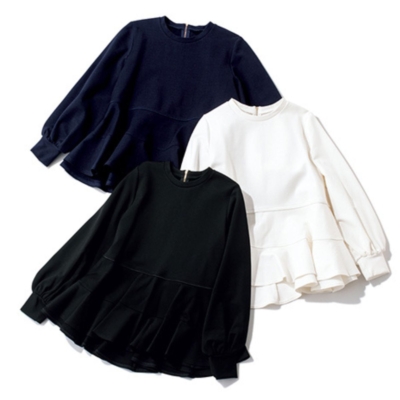 裏起毛「ブラウス見えプルオーバー」仕事にも公園にも！