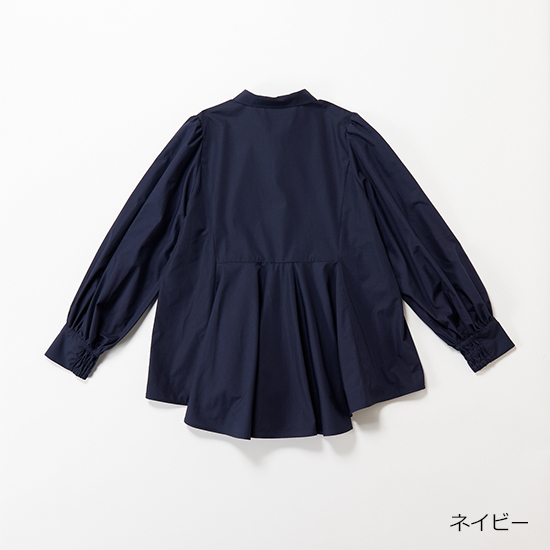 [THREE SQUARE]ペプラムフレアブラウス