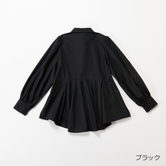 [THREE SQUARE]ペプラムフレアブラウス