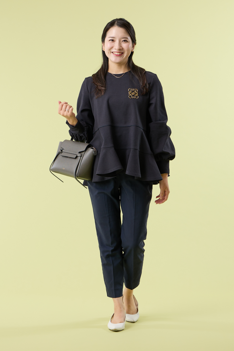 クラウドチームVERY開坂沙耶のフレアボーダープルオーバーコーデ