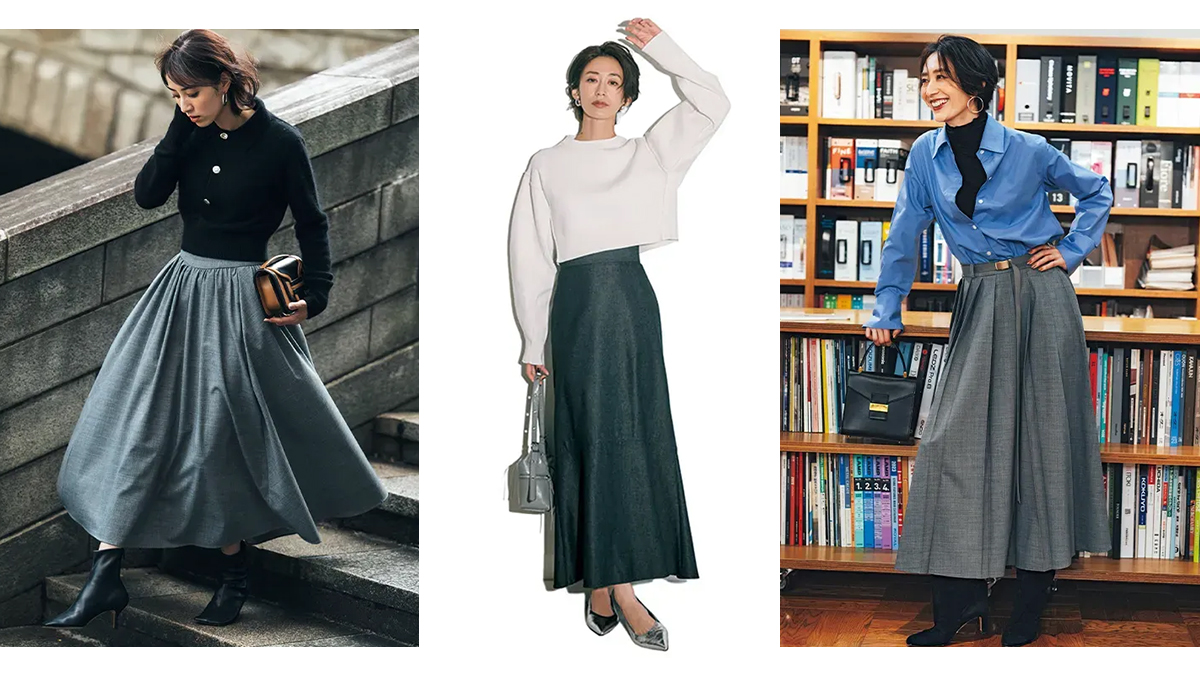 通勤におすすめのスカートコーデの写真