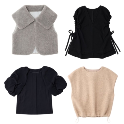 【ベスト、ブラウスetc…】端境期から冬までOK！プラスワンで使える