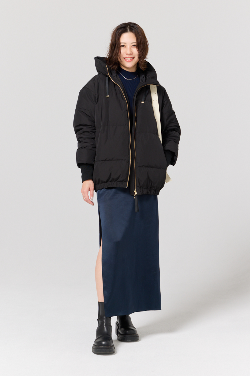 クラウドチームVERY田村まどかの[ALEGRE]オーバーサイズダウンコートきれいめコーデ