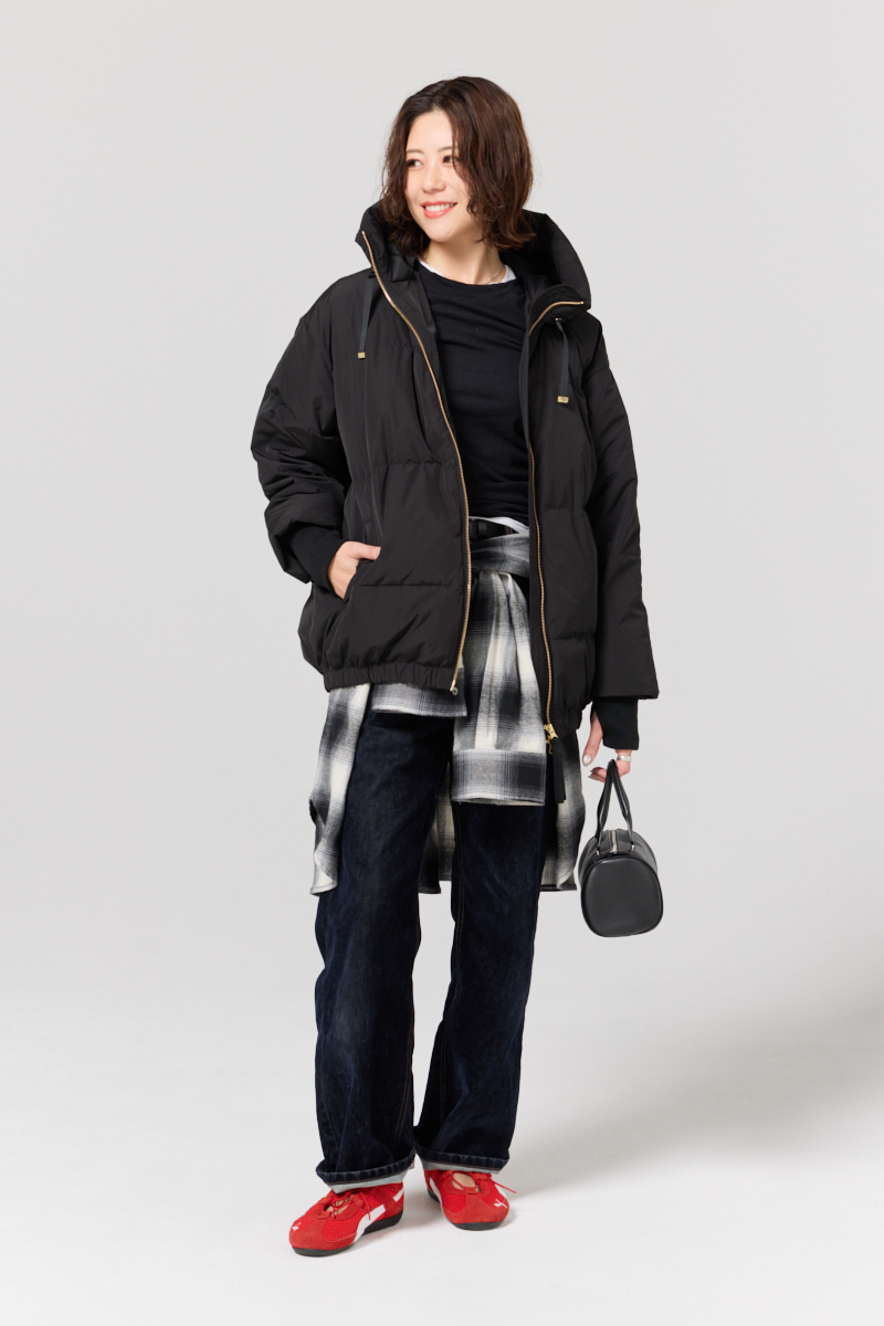 クラウドチームVERY田村まどかの[ALEGRE]オーバーサイズダウンコートカジュアルコーデ