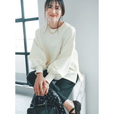 【帰省コーデ】に大人スウェット！楽ちんなのにキレイめに決まる