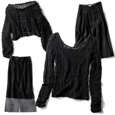 無難に見せない【黒コーデ】は“素材”が肝心！オシャレを盛り上げるコツに注目