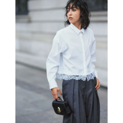 クリパ＆忘年会に【レースシャツ】が最旬！上品な華やかさで好感度UP